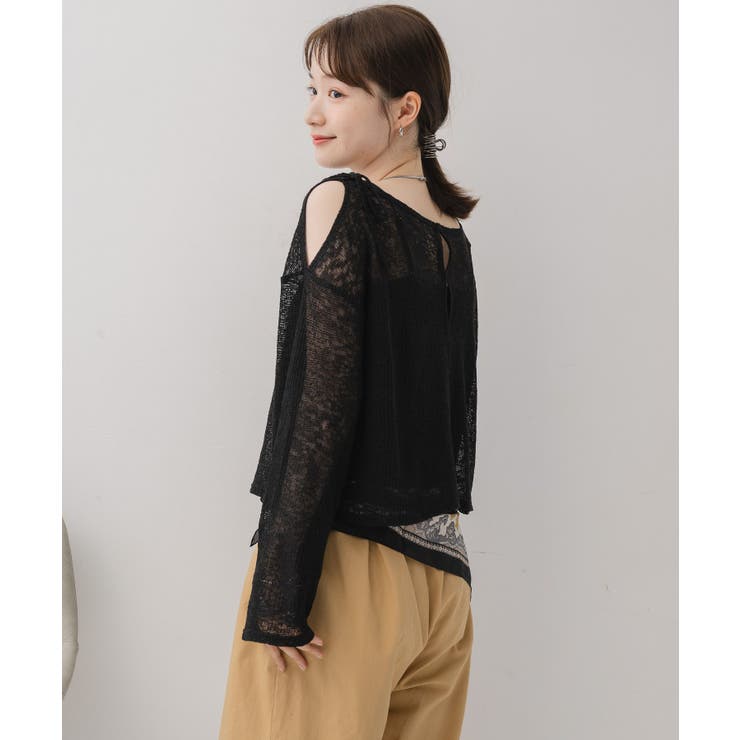 【前後2way】肩スリットメランジカーデ | RETRO GIRL | 詳細画像20 