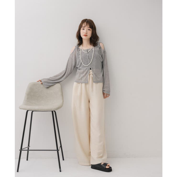 【前後2way】肩スリットメランジカーデ | RETRO GIRL | 詳細画像21 