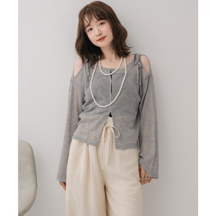 【前後2way】肩スリットメランジカーデ | RETRO GIRL | 詳細画像25 