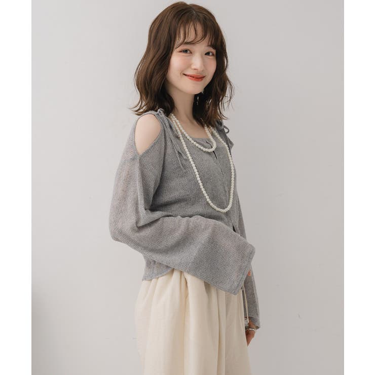 【前後2way】肩スリットメランジカーデ | RETRO GIRL | 詳細画像26 