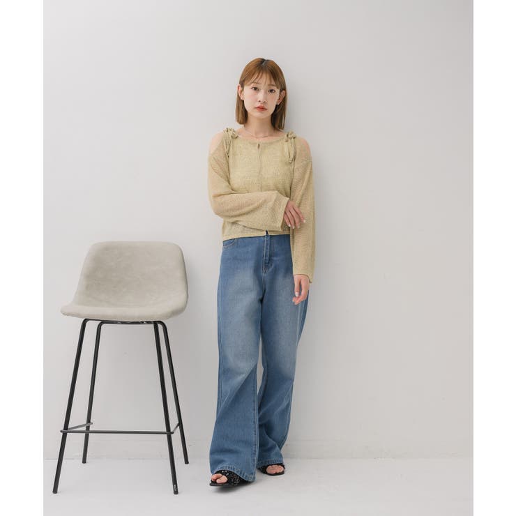 【前後2way】肩スリットメランジカーデ | RETRO GIRL | 詳細画像5 