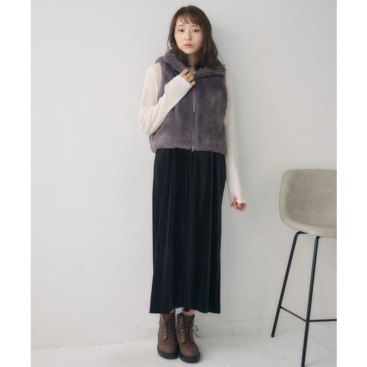 ファーショートベスト | RETRO GIRL | 詳細画像11 