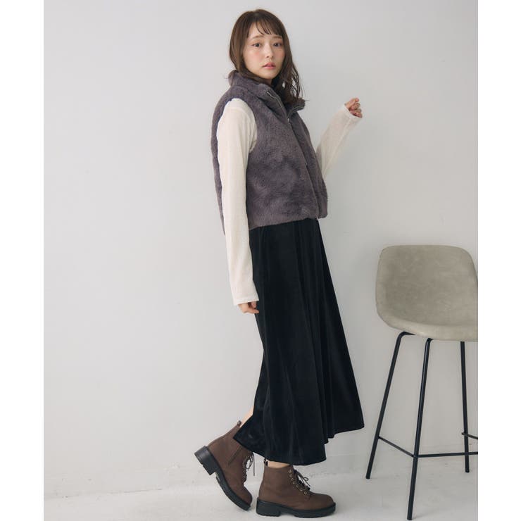 ファーショートベスト | RETRO GIRL | 詳細画像12 