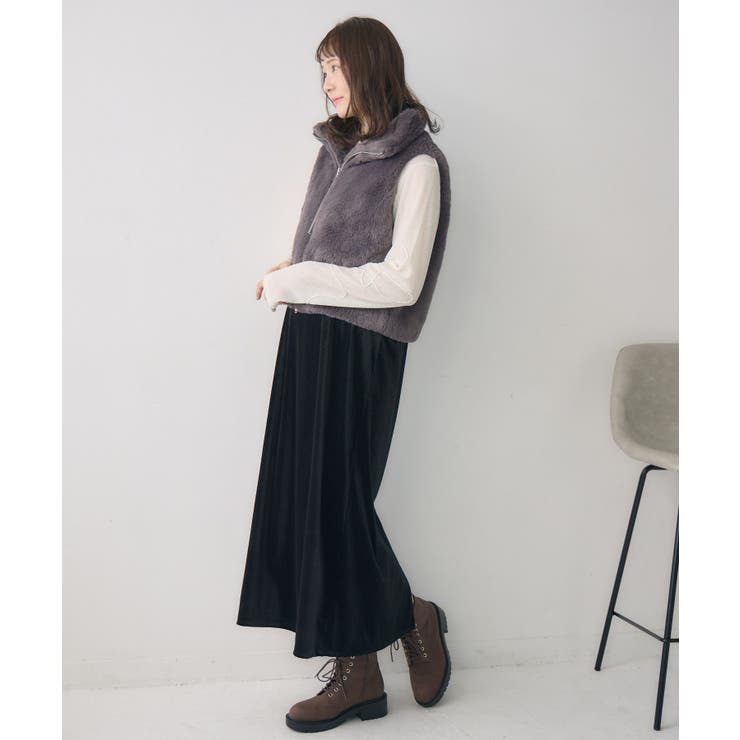 ファーショートベスト | RETRO GIRL | 詳細画像14 