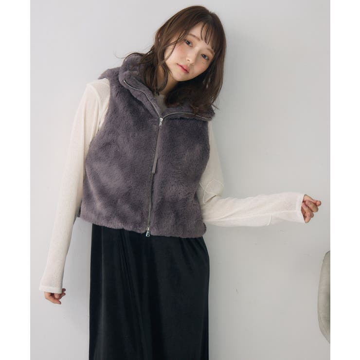 ファーショートベスト | RETRO GIRL | 詳細画像15 