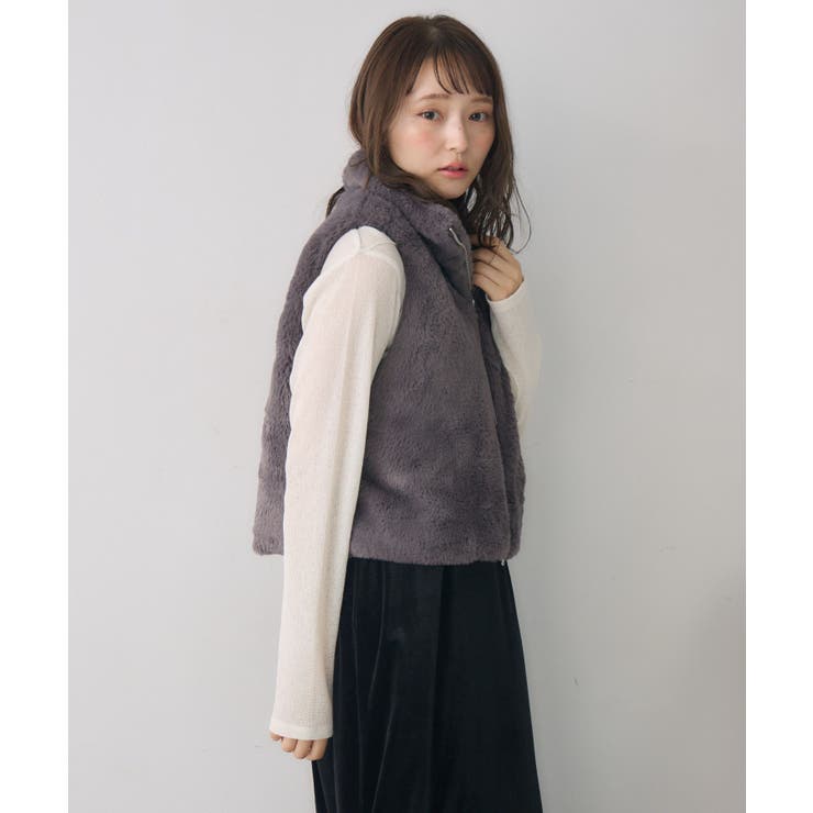 ファーショートベスト | RETRO GIRL | 詳細画像16 