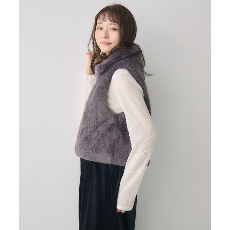 ファーショートベスト | RETRO GIRL | 詳細画像18 