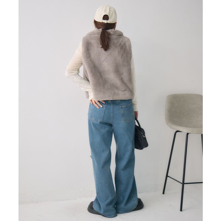 ファーショートベスト | RETRO GIRL | 詳細画像21 