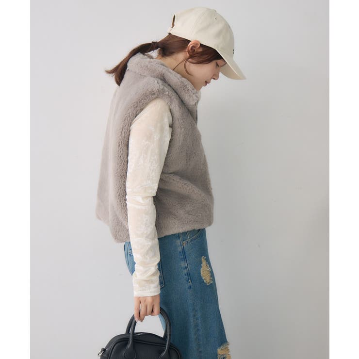 ファーショートベスト | RETRO GIRL | 詳細画像24 