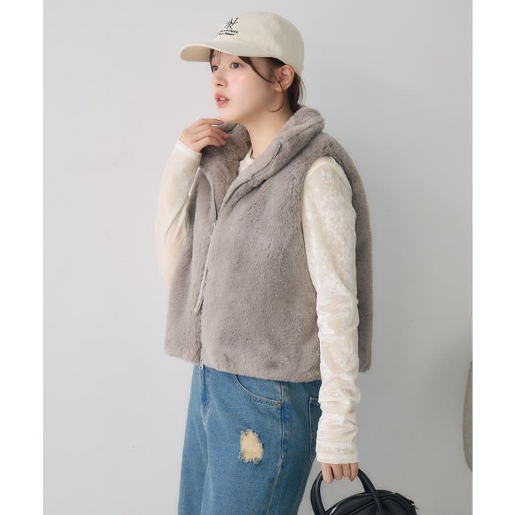 ファーショートベスト | RETRO GIRL | 詳細画像26 