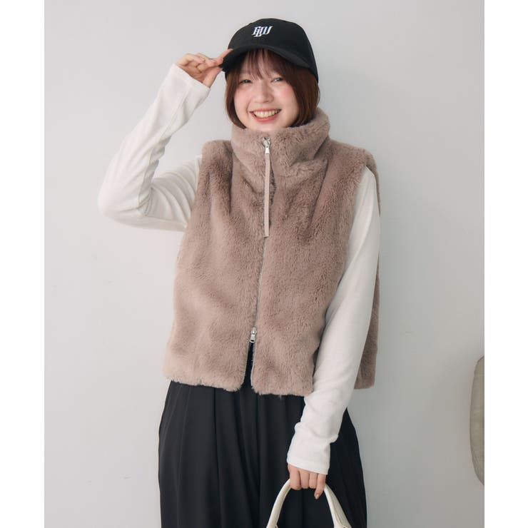 ファーショートベスト | RETRO GIRL | 詳細画像6 