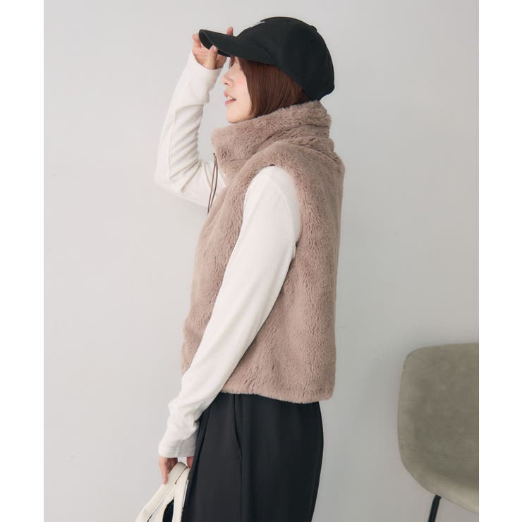 ファーショートベスト | RETRO GIRL | 詳細画像9 