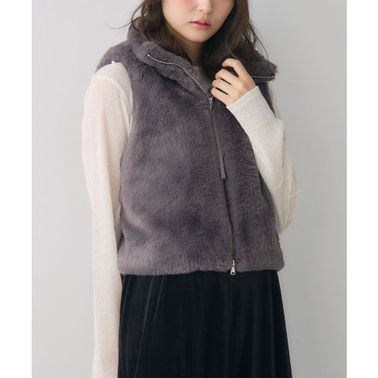 GRY2 | ファーショートベスト | RETRO GIRL