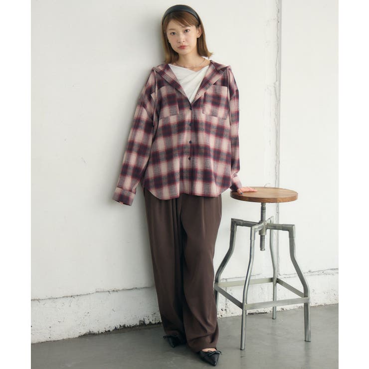 チェックフーディーBIGSH | RETRO GIRL | 詳細画像10 