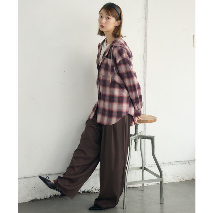 チェックフーディーBIGSH | RETRO GIRL | 詳細画像13 