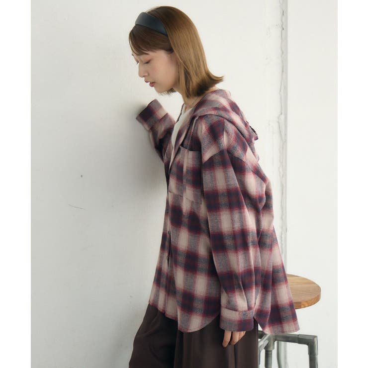 チェックフーディーBIGSH | RETRO GIRL | 詳細画像17 