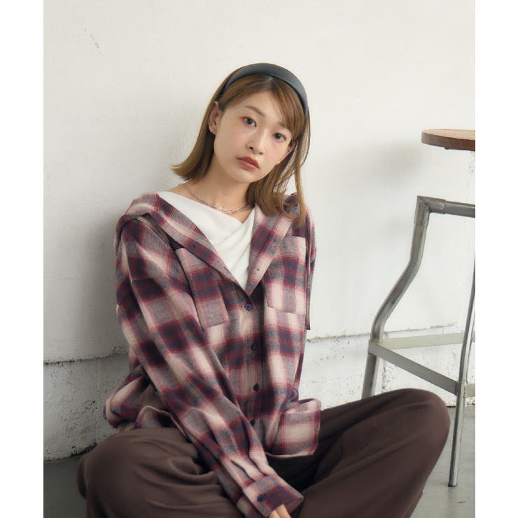 チェックフーディーBIGSH | RETRO GIRL | 詳細画像19 