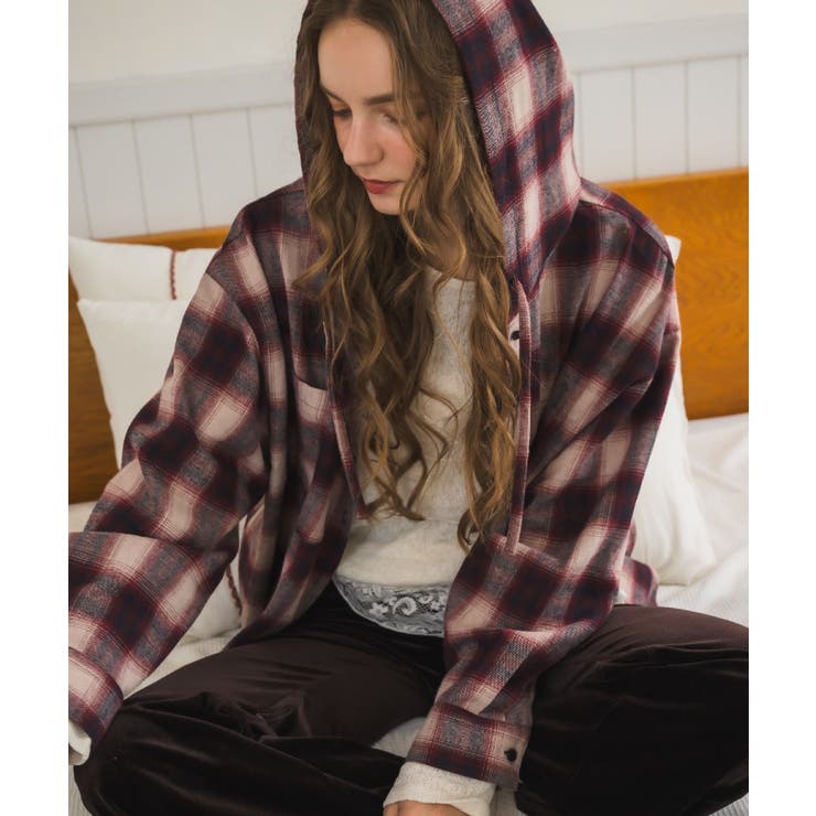 チェックフーディーBIGSH | RETRO GIRL | 詳細画像2 