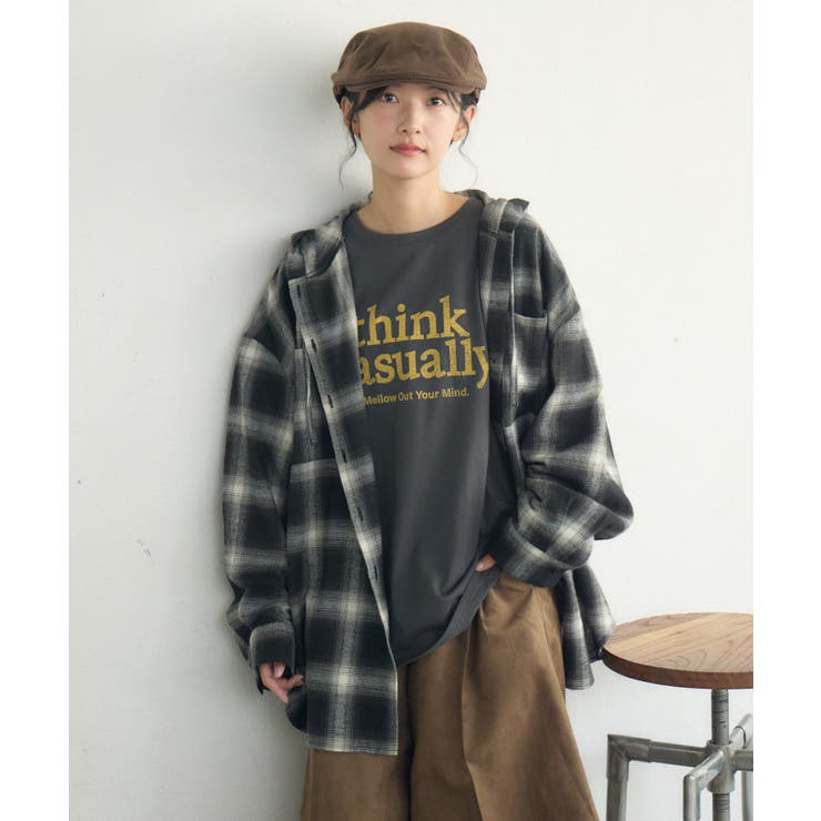 チェックフーディーBIGSH | RETRO GIRL | 詳細画像24 