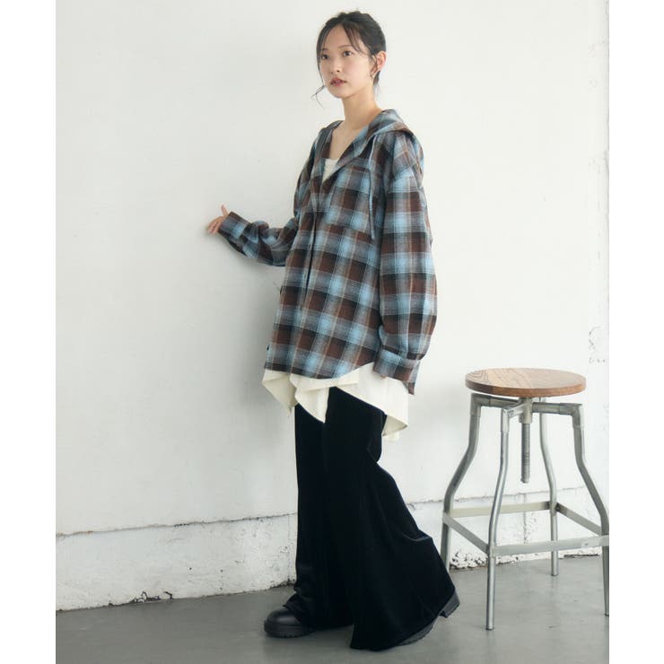 チェックフーディーBIGSH | RETRO GIRL | 詳細画像33 