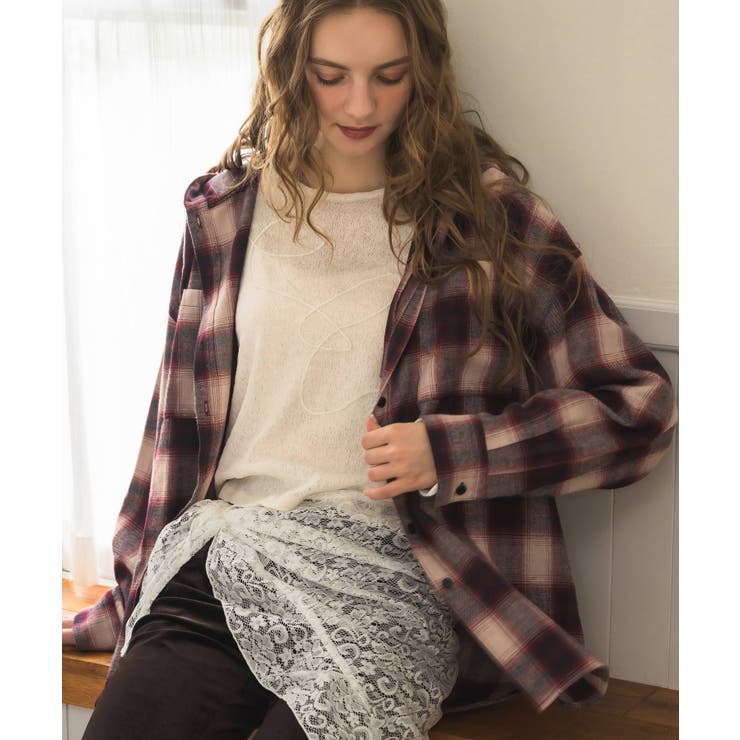 チェックフーディーBIGSH | RETRO GIRL | 詳細画像9 