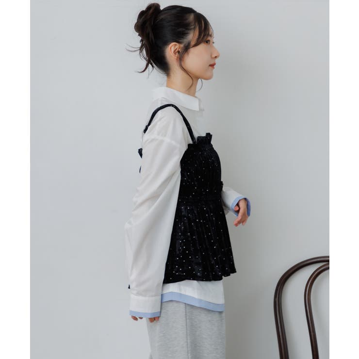 ベロア２WAYフリルビスチェ | RETRO GIRL | 詳細画像18 