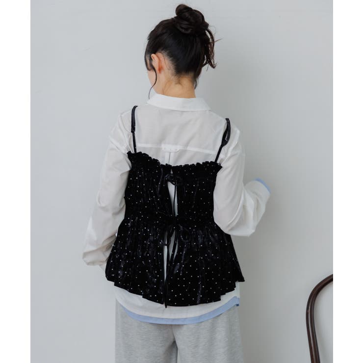 ベロア２WAYフリルビスチェ | RETRO GIRL | 詳細画像19 