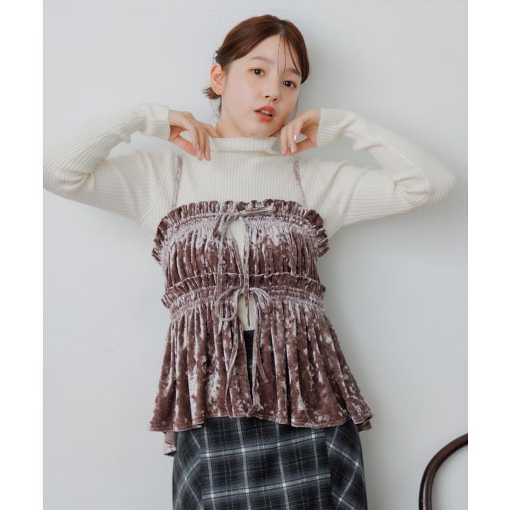 ベロア２WAYフリルビスチェ | RETRO GIRL | 詳細画像21 