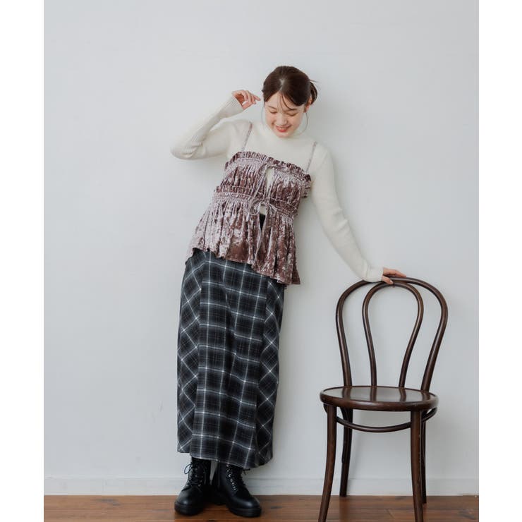 ベロア２WAYフリルビスチェ | RETRO GIRL | 詳細画像23 