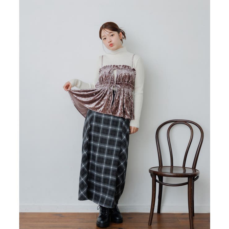 ベロア２WAYフリルビスチェ | RETRO GIRL | 詳細画像24 