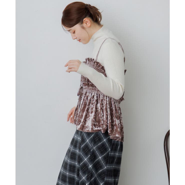 ベロア２WAYフリルビスチェ | RETRO GIRL | 詳細画像31 