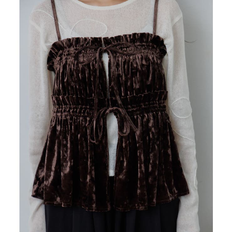 ベロア２WAYフリルビスチェ | RETRO GIRL | 詳細画像32 