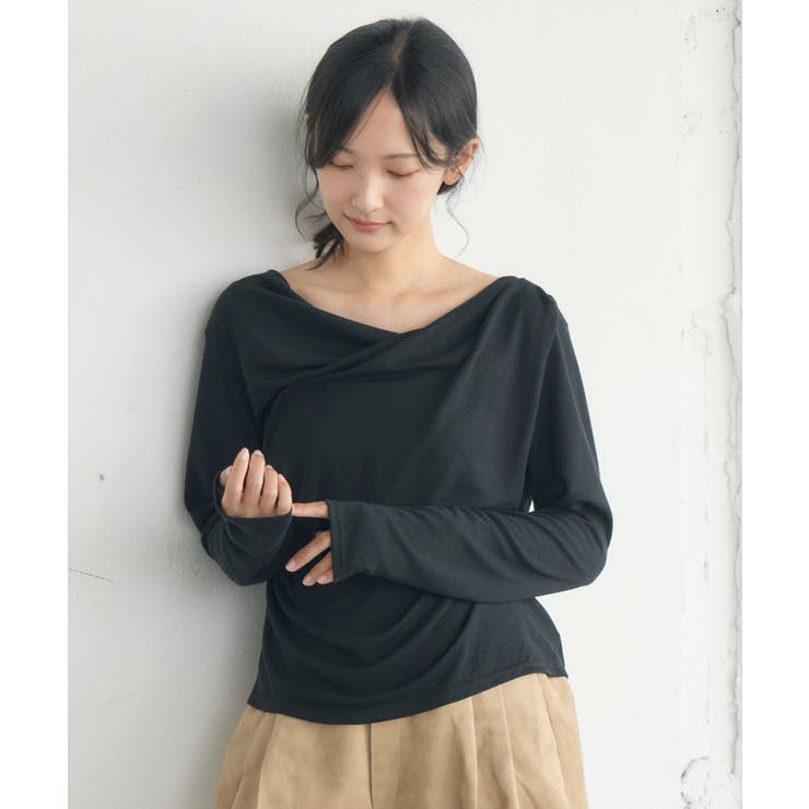 ドレープカットソー[品番：RTGW0009524]｜RETRO GIRL（レトロ