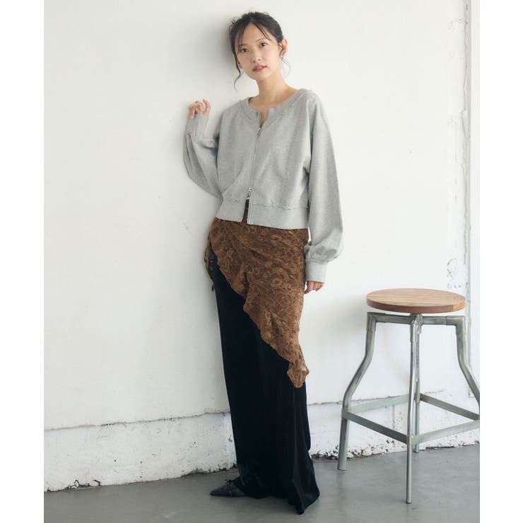 【セットアップ対応】WZIPスウェット | RETRO GIRL | 詳細画像11 