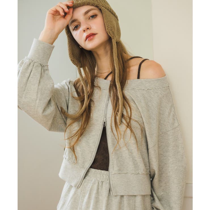 【セットアップ対応】WZIPスウェット | RETRO GIRL | 詳細画像2 