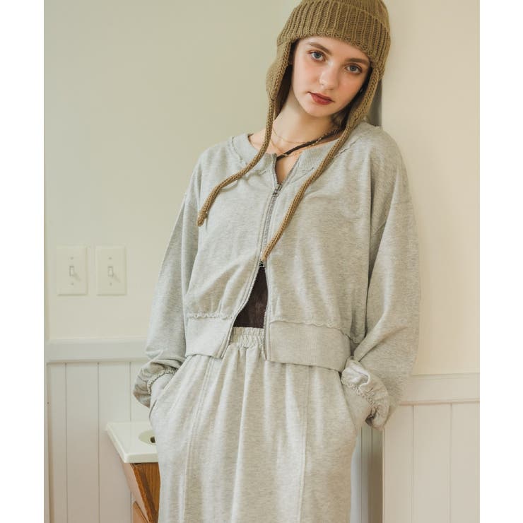 【セットアップ対応】WZIPスウェット | RETRO GIRL | 詳細画像6 