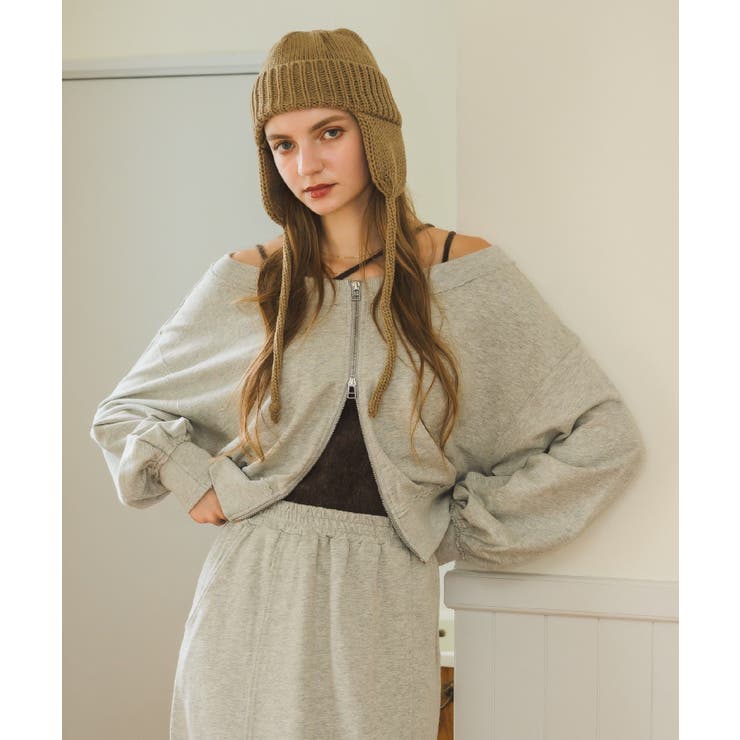 【セットアップ対応】WZIPスウェット | RETRO GIRL | 詳細画像7 