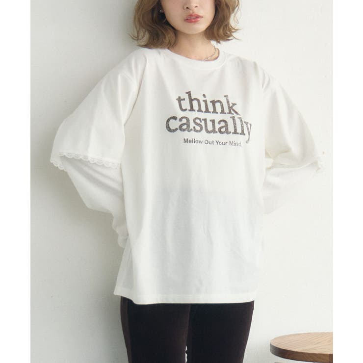 WHT2 | レイヤード風ロンTEE | RETRO GIRL