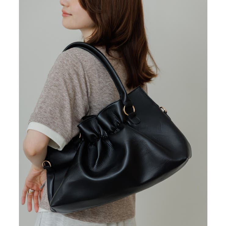 BLK1 | ギャザー2WAYBAG | RETRO GIRL