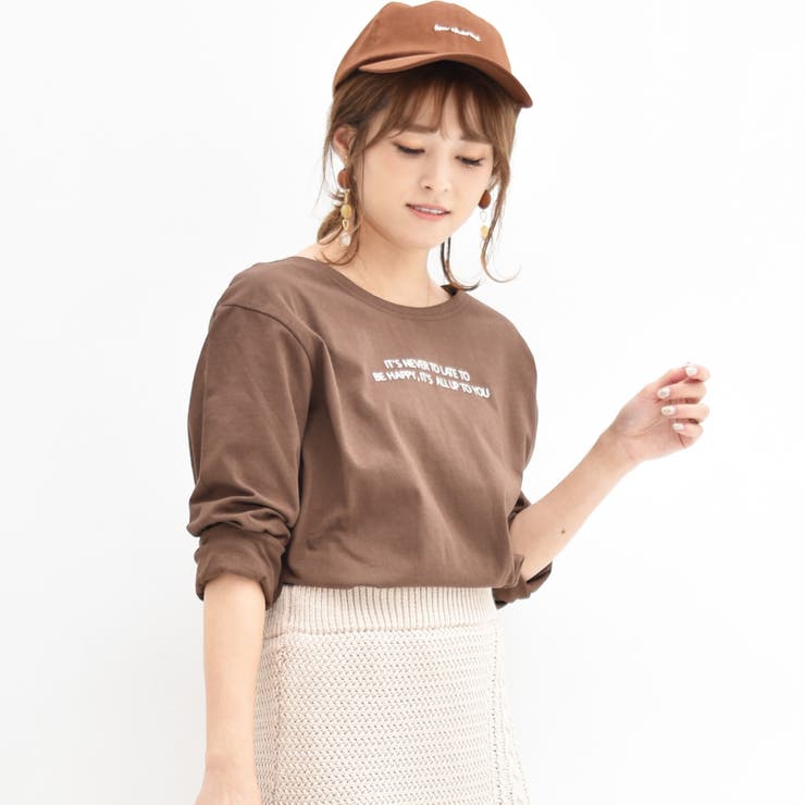 ダークブラウン | ○RETRO GIRL○ messageロゴTee | RETRO GIRL