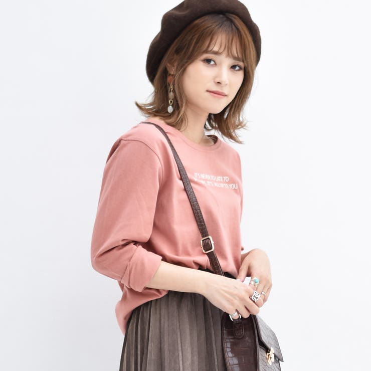 ダークピンク | ○RETRO GIRL○ messageロゴTee | RETRO GIRL