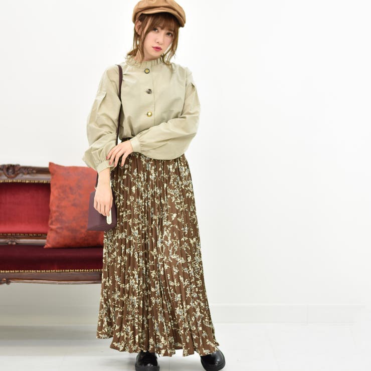 ○RETRO GIRL○ デザイン釦フリルネックBL | RETRO GIRL | 詳細画像3 