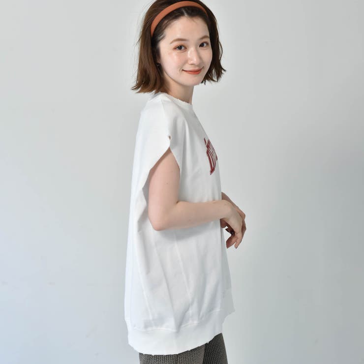 ◎RETRO GIRL◎ カレッジロゴウラケノースリ | RETRO GIRL | 詳細画像2 