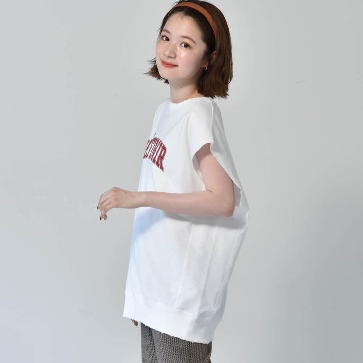 ◎RETRO GIRL◎ カレッジロゴウラケノースリ | RETRO GIRL | 詳細画像1 