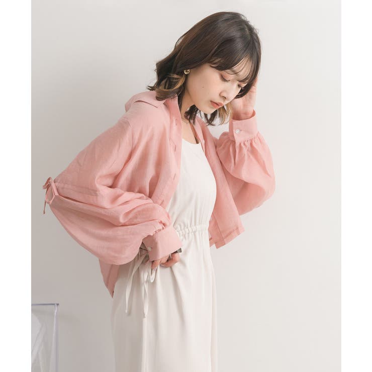 【GIRL】スタンドネックリボンレースブラウス＆Vネックオールインワン AMBIDEX Store △○80ボイルレース ピンタックラッフルケープ襟