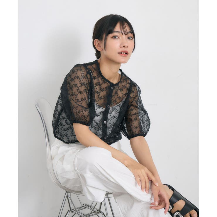 オーガンジー半袖BL | RETRO GIRL | 詳細画像10 