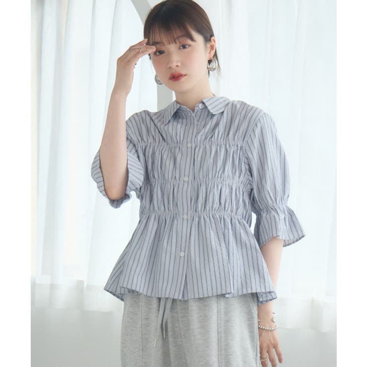 P/BLU | ギャザーSH | RETRO GIRL