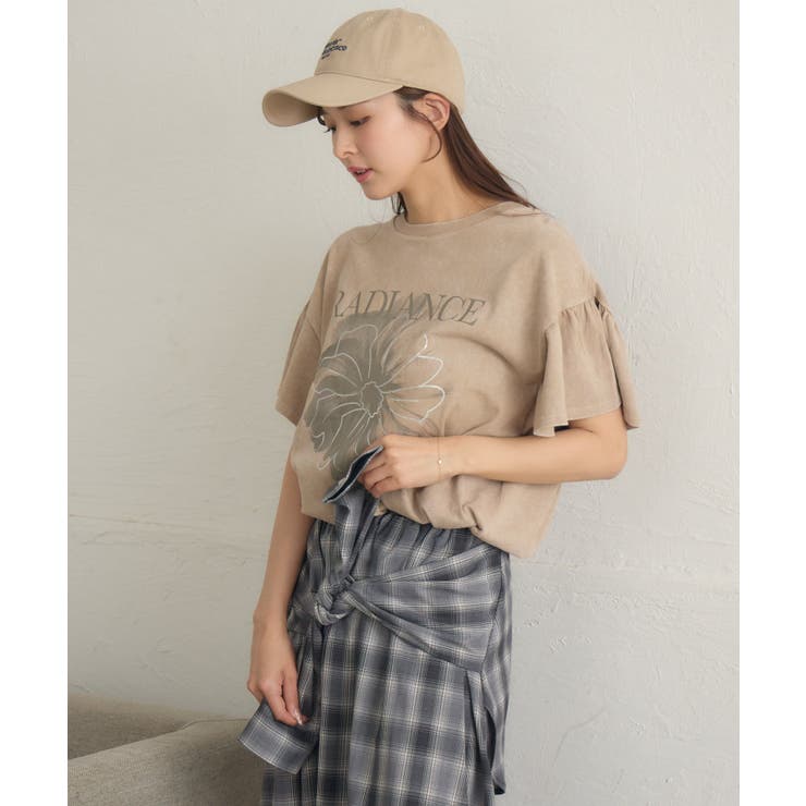 花プリント袖フリルTEE | RETRO GIRL | 詳細画像10 