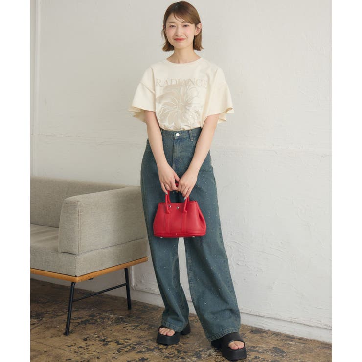 花プリント袖フリルTEE | RETRO GIRL | 詳細画像11 