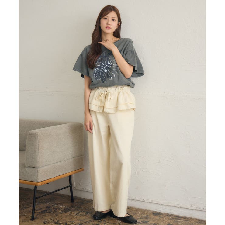 花プリント袖フリルTEE | RETRO GIRL | 詳細画像19 